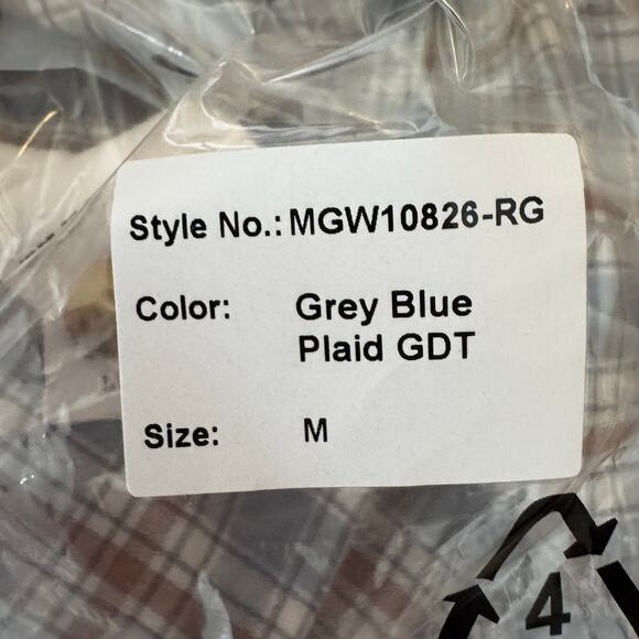 Alesbury Long Sleeve Sonora Peak Hike Shirt Gray Blue Plaid NWT Size Medium - Picture 10 of 10
